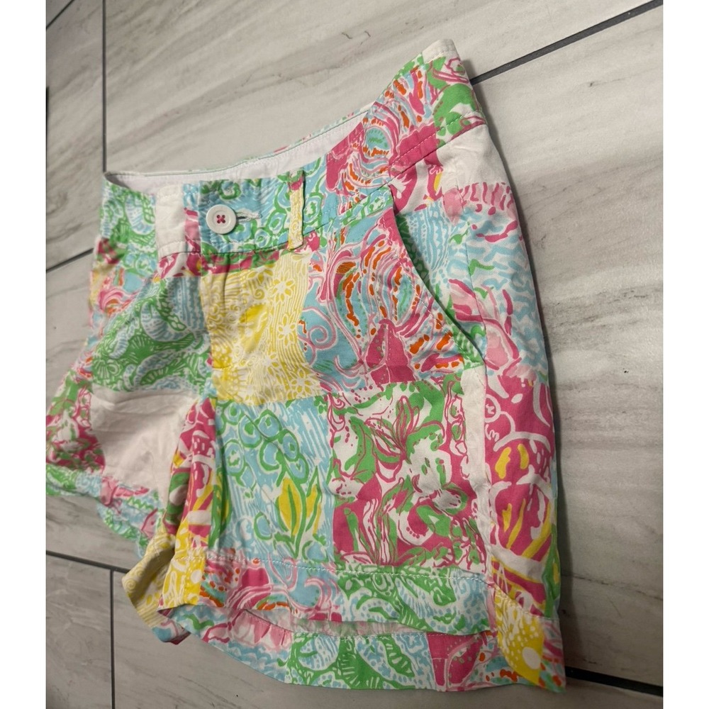 Lilly Pulitzer‎ Callahan patchwork shorts lobster crab sun women's 4